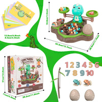 1 x RAW Customer Returns 4-in-1 fishing game set Montessori toy with balancing game and number learning educational games children s toy with 21 fish, 2 fishing rods and 10 cards for children aged 3 4 5 6 - RRP €29.93