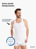 1 x RAW Customer Returns FINN figure-shaping compression undershirt for men - sleeveless shapewear tank top with tummy control effect - body shaper for men made of cotton invisible white white XL - RRP €39.31