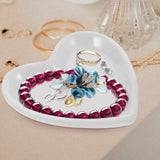 1 x Brand New Alipis jewelry tray ceramic jewelry bowl heart jewelry plate ring bowl decorative tray dessert plate jewelry organizer for jewelry keys rings earrings gift white - RRP €12.69