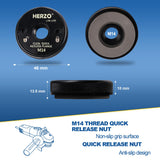 2 x RAW Customer Returns HERZO quick release nut M 14. Quick release flange for angle grinder - RRP €27.38