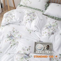 1 x RAW Customer Returns Freyamy bed linen 200x220cm 3-piece white colorful flowers ruffles reversible bed linen microfiber soft bedding sets romantic girls duvet cover with zipper and 2 pillowcases 80x80cm - RRP €44.33