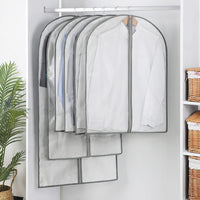 11 x Brand New Garment bag 6 pieces 6M 60x100cm white-gray Garment bag Suit cover - long-term preservation - against dust damage Transparent plastic - RRP €153.89