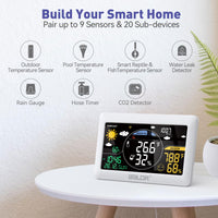 1 x RAW Customer Returns BALDR Wireless Weather Station with Outdoor Sensor, APP Control 2.4GHz Smart Weather Station, 7.5 Inch Display, Real-time Weather Forecast, Digital Thermometer - RRP €79.99