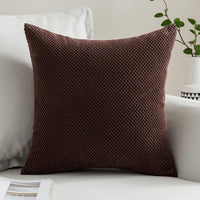 1 x RAW Customer Returns MIULEE Set of 2 Cushion Covers Decorative Pillows Grainy Decorative Pillowcase Cushion Cover Sofa Cushion Decorative Cover Soft Couch Cushion Decorative Pillow for Sofa Living Room Bedroom 50 x 50 cm Coffee - RRP €22.49