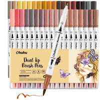 2 x RAW Customer Returns Ohuhu Skin Color Markers Set of 36 Fine Tip Dual Tip Water Based Markers for Coloring, Portrait, Drawing, Lettering, Calligraphy, Journaling - RRP €33.98