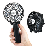 1 x RAW Customer Returns iEGrow Handheld Fan Portable Mini Fans USB Rechargeable 4-11 Hours of Operation 3 Speeds Rechargeable Battery for Travel Home Black  - RRP €17.14