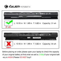 1 x RAW Customer Returns N750BAT-4 Laptop Battery for Clevo B1511 B1701 N750WU N751WU N750BU N751BU N770WU Schenker Slim 15-L17 17-L17 Tuxedo Book BM1507 6-87-N750S-4EB1 6-87-N750S-4EB2 6-87-N750S-31C00 6-87-N750S-3CF1 31Wh - RRP €48.4