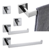 1 x RAW Customer Returns KOKOSIRI 5 Piece Bathroom Hardware Set, Shiny Stainless Steel Towel Bars Toilet Paper Holder Robe Hooks, Wall Mount, Polished Finish, B05A5-CH - RRP €71.64