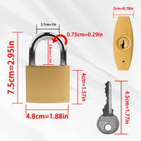 1 x RAW Customer Returns Lamondre padlock 48mm, robust padlock with 3 keys, waterproof heavy-duty padlock for lockers, sheds, garages, fences, garden - RRP €9.46