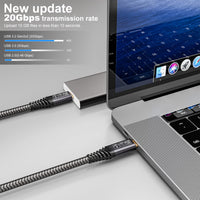 1 x RAW Customer Returns CAKOBLE USB C cable to USB C 3M, usb c 3.2 cable 3m, USB 3.2 Gen2 2 Type C charging cable, 20 Gbps data transfer, 100W 20V 5A fast charging cable, 4K 60Hz video transmission for monitor, USB-C devices - RRP €21.78