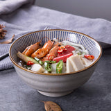 1 x RAW Customer Returns Japanese Ceramic Ramen Bowl, Large Soup Bowl with Chopsticks, Pasta Bowls, Soup Bowls, Salad Bowls, Food Bowls Container for Pho, Ramen - 1100 ml - RRP €37.99