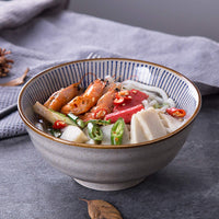 1 x RAW Customer Returns SDFVSDF Ceramic Ramen Bowl, Retro Ramen Bowls Creative Gift with Chopsticks and Spoons, Microwave Safe for Salad, Vegetables, Pasta - 1100 ml 2  - RRP €37.95