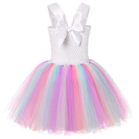 6 x Brand New FONLAM Unicorn Costume Dress for Girls Infant Princess Dress Party Carnival Birthday Girl Tutu Tulle Flowers Wings, 7-8 Years  - RRP €122.4