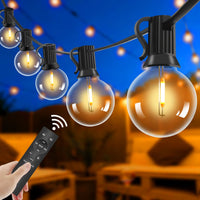 1 x RAW Customer Returns Outdoor fairy lights with remote control - 15 m LED fairy lights, dimmable, 25 2 G40 light bulbs, 4 modes and timmer function, waterproof for outdoor garden, balcony, terrace, party, camping, wedding - RRP €40.33