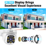 1 x RAW Customer Returns DoHonest surveillance camera outdoor WLAN HD WiFi IP camera outdoor with 360 120 swivel automatic tracking person detection night vision in color 2-way audio IP66 waterproof S02, 1080p - RRP €32.56