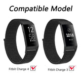 3 x Brand New Oumida for Fitbit Charge 4 bracelet Fitbit Charge 3 bracelet for women and men, nylon bracelets, quick adjustable replacement strap for Fitbit Charge 3 Fitbit Charge 4 watch strap, black sand - RRP €108.0