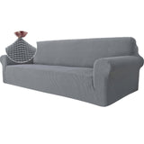 1 x RAW Customer Returns Ystyle Stretch Sofa Cover 4 Seater, Elastic Sofa Cover with Armrests, Jacquard Couch Cover Non-Slip, Washable Sofa Cover Protector for Dogs Pets, Gris Claro - RRP €42.99