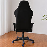 1 x RAW Customer Returns Gaming chair covers Gaming chair cover 4 pieces, office chair swivel chair cover with armrests chair back cover, stretchable chair covers for computer gaming chair, racing style, office chair - without chair, black - RRP €25.98