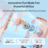 1 x RAW Customer Returns JISULIFE Handheld Fan Mini Fan, Small Portable Fan with Holder, Rechargeable USB Eyelash Fan with 3 Speeds, Make up Fan for the Office Outdoor Pink - RRP €18.14