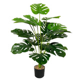 1 x RAW Customer Returns Zelihrdu artificial plant in pot artificial trees large leaf plant silk flowers fake plants outdoor green plant silk plant houseplant artificial flower decor office 75cm large monstera palm  - RRP €24.99