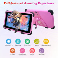 1 x RAW Customer Returns weelikeit Children s Tablet 8 inch Android, 2GB RAM 32GB ROM Tablet for Children with Pre-Installed iwawa, Shockproof Case, WiFi, Bluetooth, Parental Control, Dual Camera, Educational Games Pink  - RRP €71.39