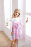 1 x Brand New Refein Toddler Baby Girls Dress Unicorn Star Princess Dress Cotton Ruffle Long Sleeve Bow Party Festive Dress Spring Autumn Clothing Size 90-120 - RRP €27.6