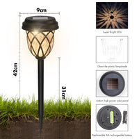 1 x RAW Customer Returns HELESIN Solar Lights for Outdoor Garden, 6 Pack Solar Lights Garden Outdoor Waterproof, LED Solar Garden Lights Decoration for Gardens, Paths, Lawns, Greenhouses and Patios Warm White  - RRP €21.97