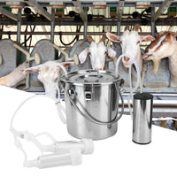 1 x RAW Customer Returns GOTOTOP 100-240V Milking Machine for Cows Goats Stainless Steel Electric System Milker Mini Household Vacuum Pump Controller Set with 5L Bucket Sheep-EU  - RRP €151.64