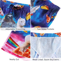 1 x RAW Customer Returns Loveternal Sloth Swim Trunks Funny 3D Duck Swim Trunks for Men Short Galaxy Quick-drying Galaxies Hawaii Swim Trunks 3XL - RRP €22.99