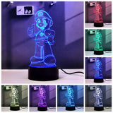 1 x RAW Customer Returns Sosowlight 2 in 1 Anime LED 3D illusion lamp, 16 colors RGB remote control, night light for boys bedroom - RRP €18.99