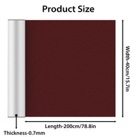 4 x Brand New Tarocat Self-adhesive Leather Repair Patch, Self-adhesive Leather Patches, Self-adhesive Leather for Sofas, Handbags, Jackets, Car Seats, Furniture Burgundy Red 40X200CM - RRP €64.52