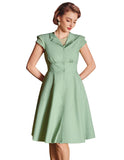 1 x Brand New Belle Poque Women s Casual Short Sleeve Dress with Pockets, Green, XXL - RRP €24.0