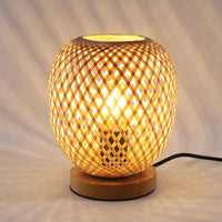 1 x RAW Customer Returns Osairous Bamboo Weaving Table Lamp E27 Bamboo Shade Bedside Lamp Table Lamp Vintage Design Suitable for Bedroom, Living Room, Office. - RRP €30.24