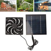 1 x RAW Customer Returns Fdit 5W Solar Panel Fan Tree Kit Photovoltaic Pet House Chicken Coop Hen House for Compact Ventilation Solar Panels - RRP €21.84