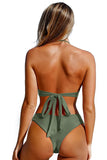 1 x RAW Customer Returns RXRXCOCO Sexy Brazilian Bikini Women Set Triangle String Top Bikini Set Thong Swimwear Army Green Size S - RRP €37.3