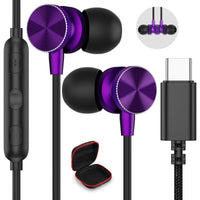 1 x RAW Customer Returns USB C Headphones for Galaxy A54 5G A34 A55 A35 A53, Headphones with Microphone Type C Headphones USB C Port USB C Headset for Pixel 8 Pro 7a iPhone 15 Pro Samsung S24 S23 FE Mi 14 Oneplus 11 Sport, Purple - RRP €17.14