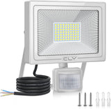 1 x RAW Customer Returns CLY 50W LED Floodlight with Motion Sensor, 4300LM Outdoor LED Floodlight, Warm White 2700K, IP66 Waterproof LED Outdoor Spotlight with Motion Sensor for Gardens, Garages, Balcony, Patio - RRP €28.32