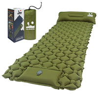 1 x RAW Customer Returns VALEHOWL Self-inflating sleeping mat for camping, 200 cm x 70 cm outdoor inflatable sleeping mat with foot press pump and pillow, ultralight air mattress for tent, travel, hiking - RRP €44.99