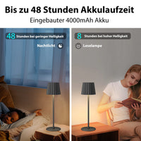 1 x RAW Customer Returns FUNTAPHANTA 2 Pack Rechargeable Cordless Table Lamp, 3000K Dimmable Battery Operated Lamp, IP54 Waterproof, for Restaurant Indoor Outdoor Black  - RRP €61.57