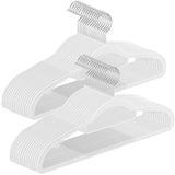 1 x RAW Customer Returns SONGMICS Set of 30 Hangers, Plastic Hangers, Non-Slip, Save Space, 0.5 cm Thick, 42 cm Long, 360 Rotating Silver Hook, White CRP020W03 - RRP €38.84