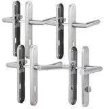 1 x RAW Customer Returns AwmnSrman door handles interior doors doorknob door fitting door handle set room door set 72MM-BB-Wardbart set of 6 modern stainless steel 12 doorknobs 12 long plates - RRP €59.48