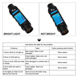 1 x RAW Customer Returns EXLECO 7 Pin Trailer Tester with 7-13 Pin Adapter Trailer Lighting Testing Device Trailer Tester Caravan Testing Device 12V Trailer Socket Tester Vehicle for Plug Socket Trailer Tester Truck - RRP €19.06