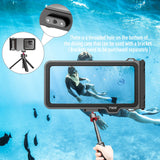 1 x RAW Customer Returns ShellBox waterproof phone case underwater waterproof cell phone water protection case cell phone case waterproof swimming bathing compatible for iPhone 15 14 13 12 15 Pro Max Samsung S24 Ultra gray black  - RRP €59.99