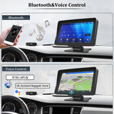 1 x RAW Customer Returns 7 CarPlay touchscreen with Android Auto, MirrorLink, Bluetooth and 64G card for trucks, campers and caravans, with holder holder. - RRP €20.4