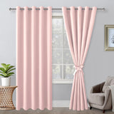 1 x RAW Customer Returns Hiasan blackout curtains with eyelets, blush pink opaque curtains, 2 pieces, 167 x 228 cm width x height , soft sliding curtains for bedroom, living room etc. - RRP €46.99