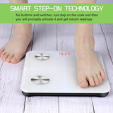 1 x RAW Customer Returns Body fat scales, digital test winner 2023 scales, Bluetooth with APP - ultra-slim body scales with high-precision sensors and tempered glass for body fat, BMI, weight, muscle mass, water - RRP €29.5