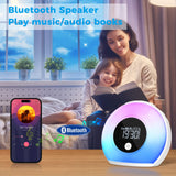 1 x RAW Customer Returns Uplayteck Light Alarm Clock with Bluetooth Speaker, Children s Alarm Clock with Night Light, 4 Brightness Levels and Colorful Light, Digital Alarm Clock for Children, Teenagers, Bedroom - RRP €32.99