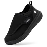 1 x RAW Customer Returns FitVille Diabetic Shoes Men 6e Senior Health Shoes Men with Velcro Adjustable Walking Shoes for Swollen Feet Black 42.5 EU XX-Wide - RRP €78.99