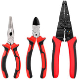 11 x Brand New XUNTOP Professional Cutting Pliers Set Stainless Steel Wire Stripper Cutter Includes 8 Wire Stripper Crimper for 10-22 AWG Wire Terminals 6 Long Nose Pliers 6 Diagonal Pliers - RRP €237.6