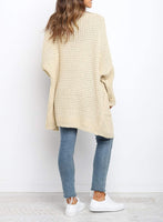 1 x RAW Customer Returns Uusollecy Cardigan Women Long Open Front Cardigan, Casual Loose Long Sleeve Knitted Cardigan with Pocket Beige L - RRP €38.99